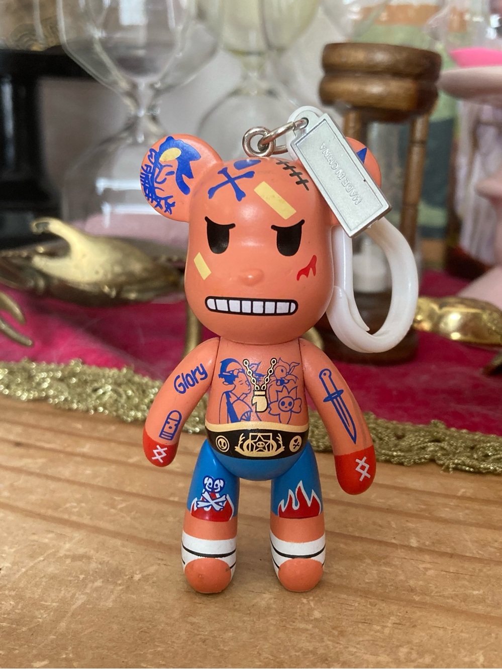 Be@Rbrick Bearbrick 100% Tokidoki Fighter Simone Legno Collector Limited Edition